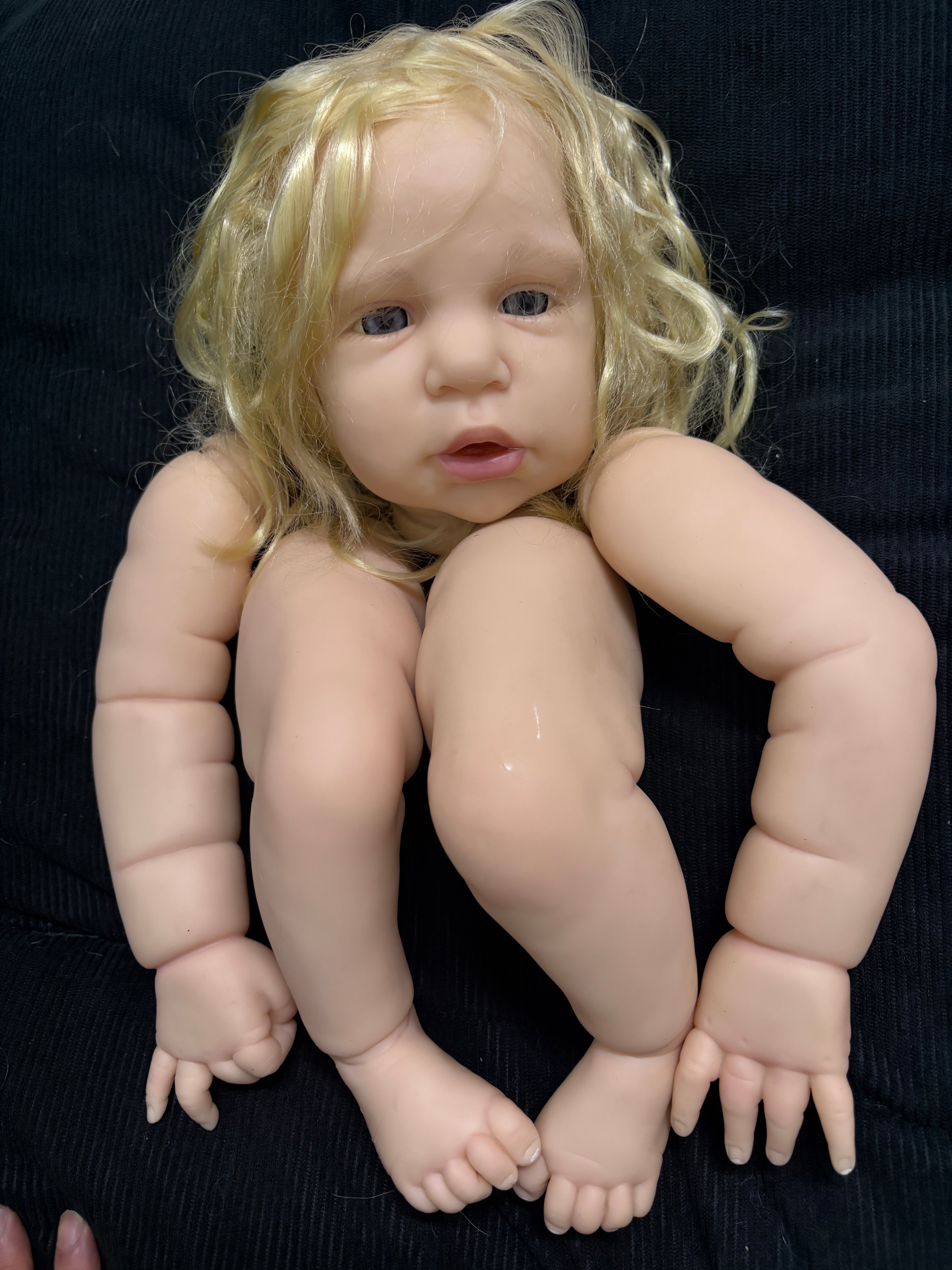 Clearance Ship in 24hours 26inch Reborn Baby Margot With Hand-rooted hair Artist Painted Kit with cloth body only 1 in stock
