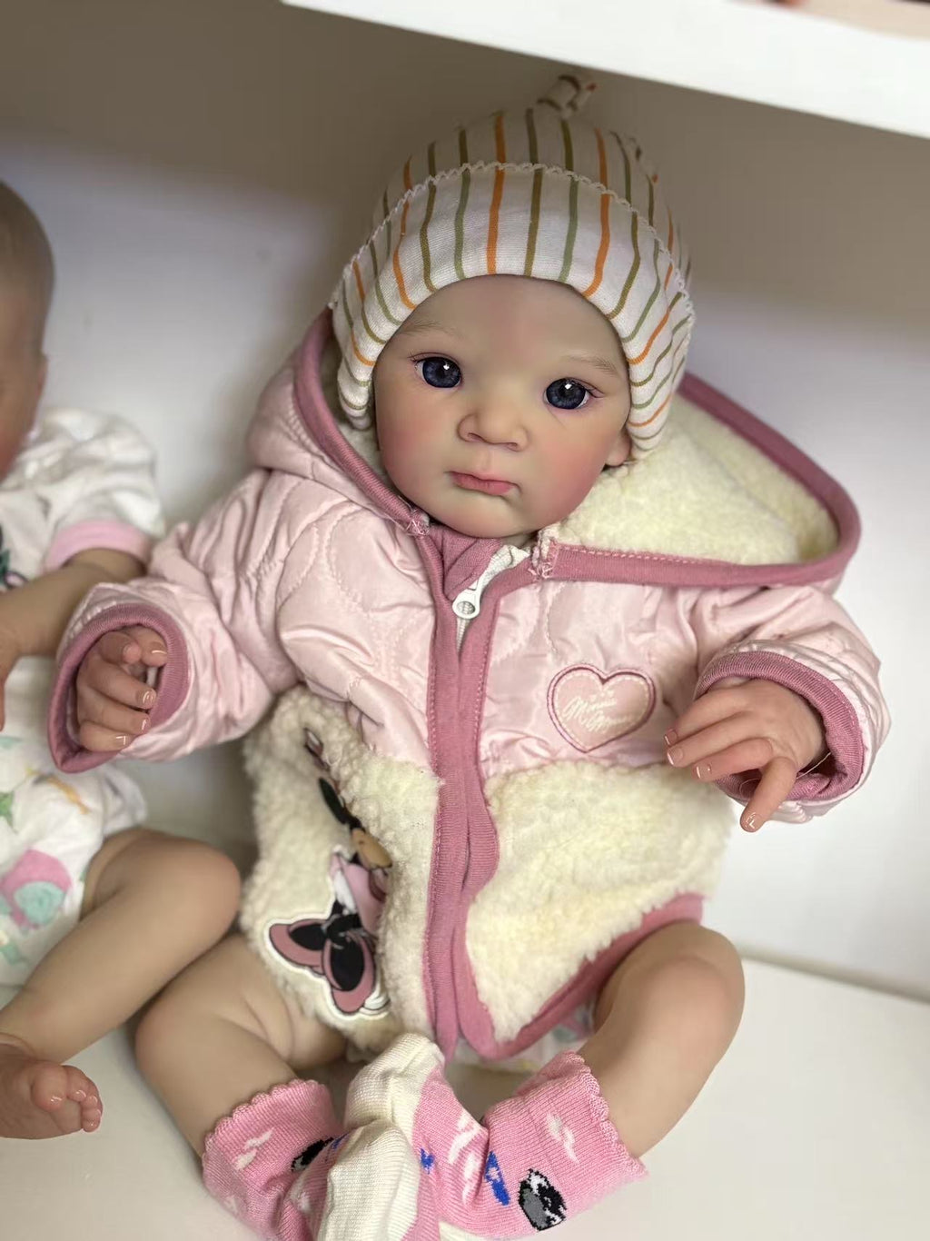 Clearance 18inch Reborn Baby Zaza Finished Doll with cute dress Artist Genesis Painted