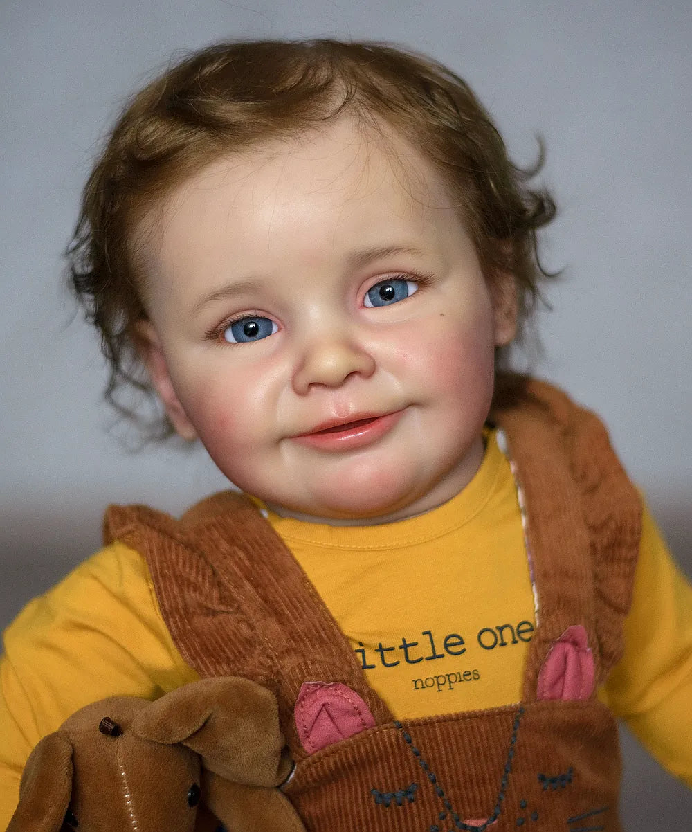 Handmade Custom Made Realistic Reborn Baby Doll Zoe - 26 Inch Lifelike Silicone Baby with Hand-Rooted Hair