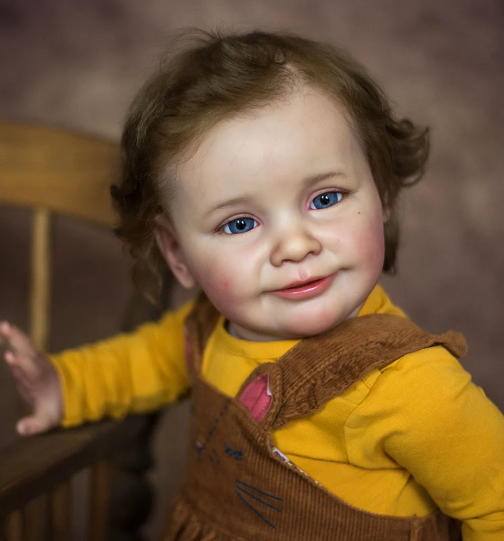 Handmade Custom Made Realistic Reborn Baby Doll Zoe - 26 Inch Lifelike Silicone Baby with Hand-Rooted Hair