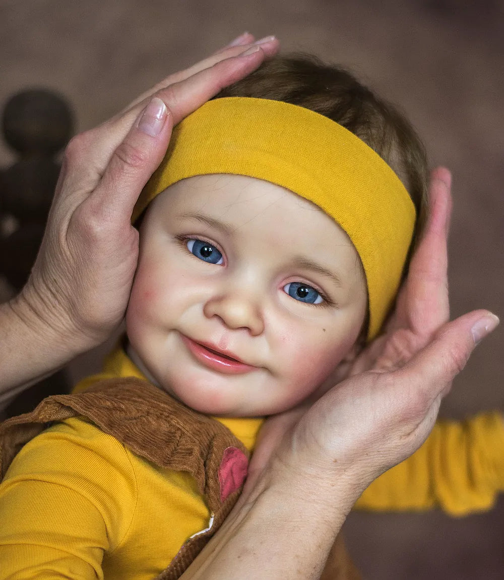 Handmade Custom Made Realistic Reborn Baby Doll Zoe - 26 Inch Lifelike Silicone Baby with Hand-Rooted Hair