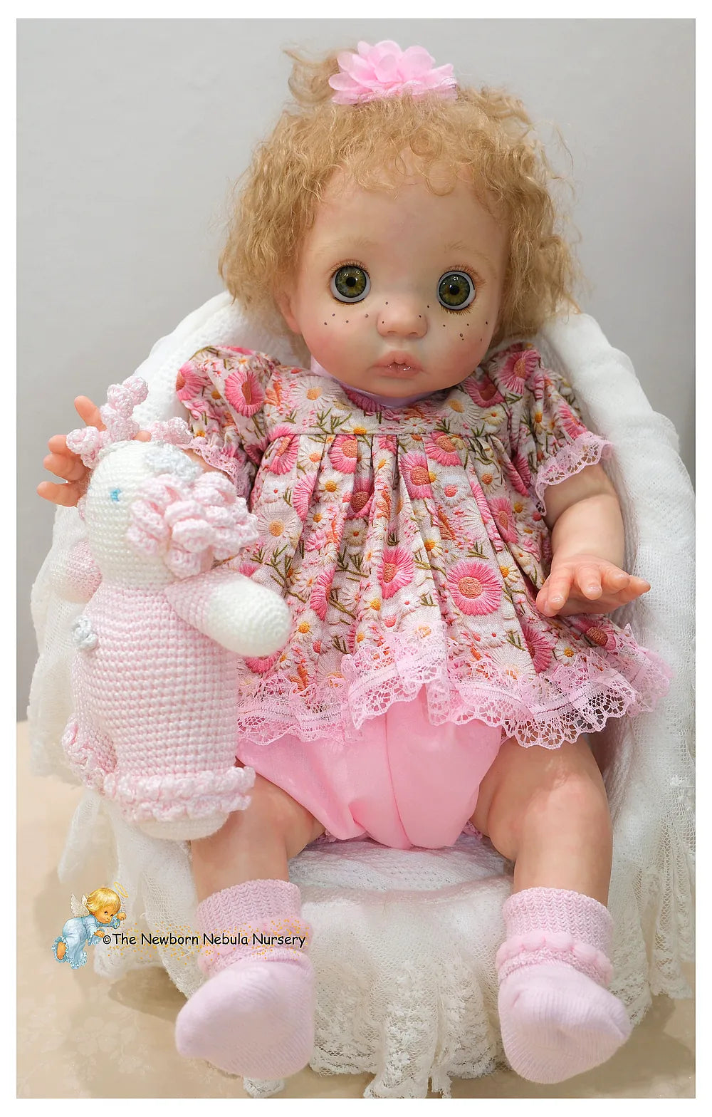 Boneca Reborn Bebê Peeka de Bonnie Brown | Boneca Realista Feita à Mão de 16 Polegadas | Produção Personalizada de 7 Dias