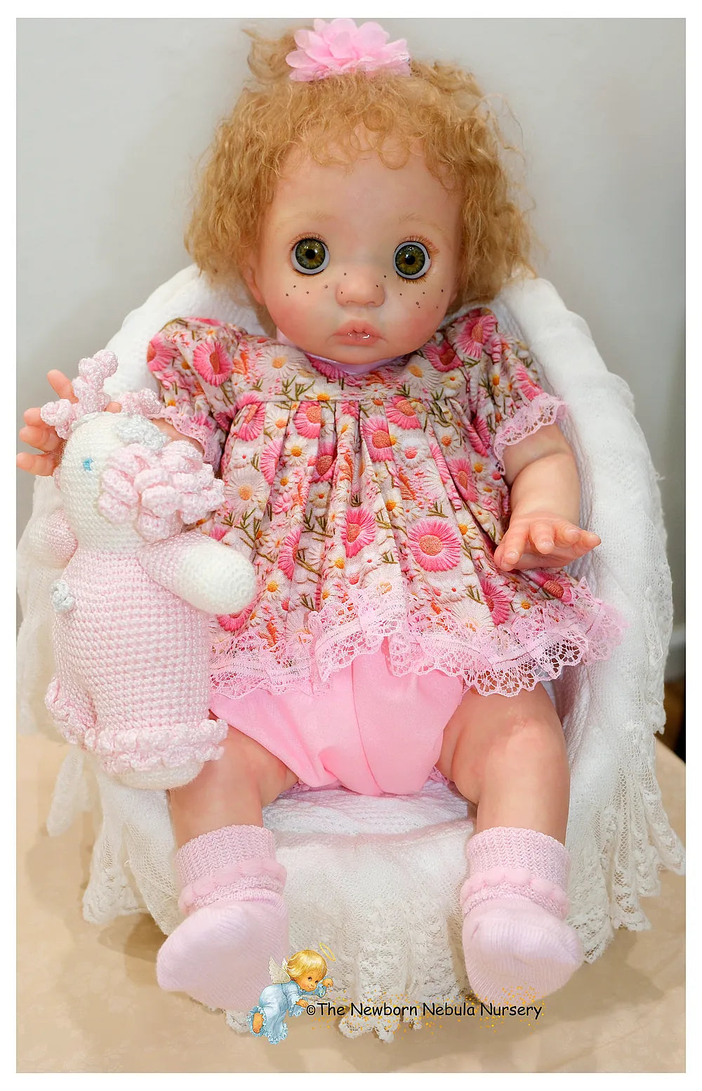 Boneca Reborn Bebê Peeka de Bonnie Brown | Boneca Realista Feita à Mão de 16 Polegadas | Produção Personalizada de 7 Dias