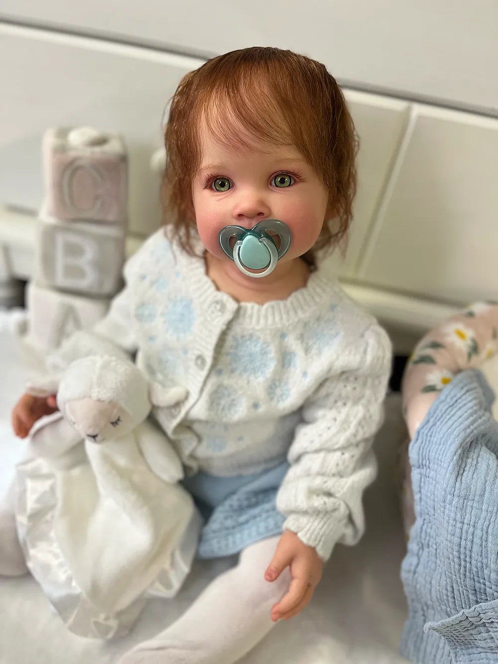 Boneca Reborn Bebê Personalizada Ziva | Colecionável Realista de 28 Polegadas Feita à Mão | Personalização de 7-14 Dias