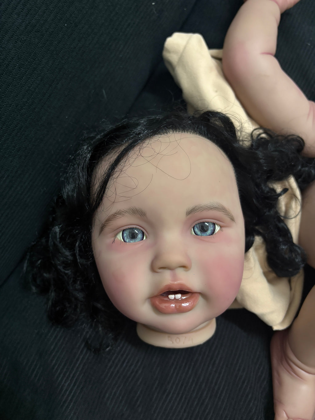 Clearance Ship in 24hours 24inch Reborn Baby Lottie With Hand-rooted hair Artist Painted Kit with cloth body only 1 in stock