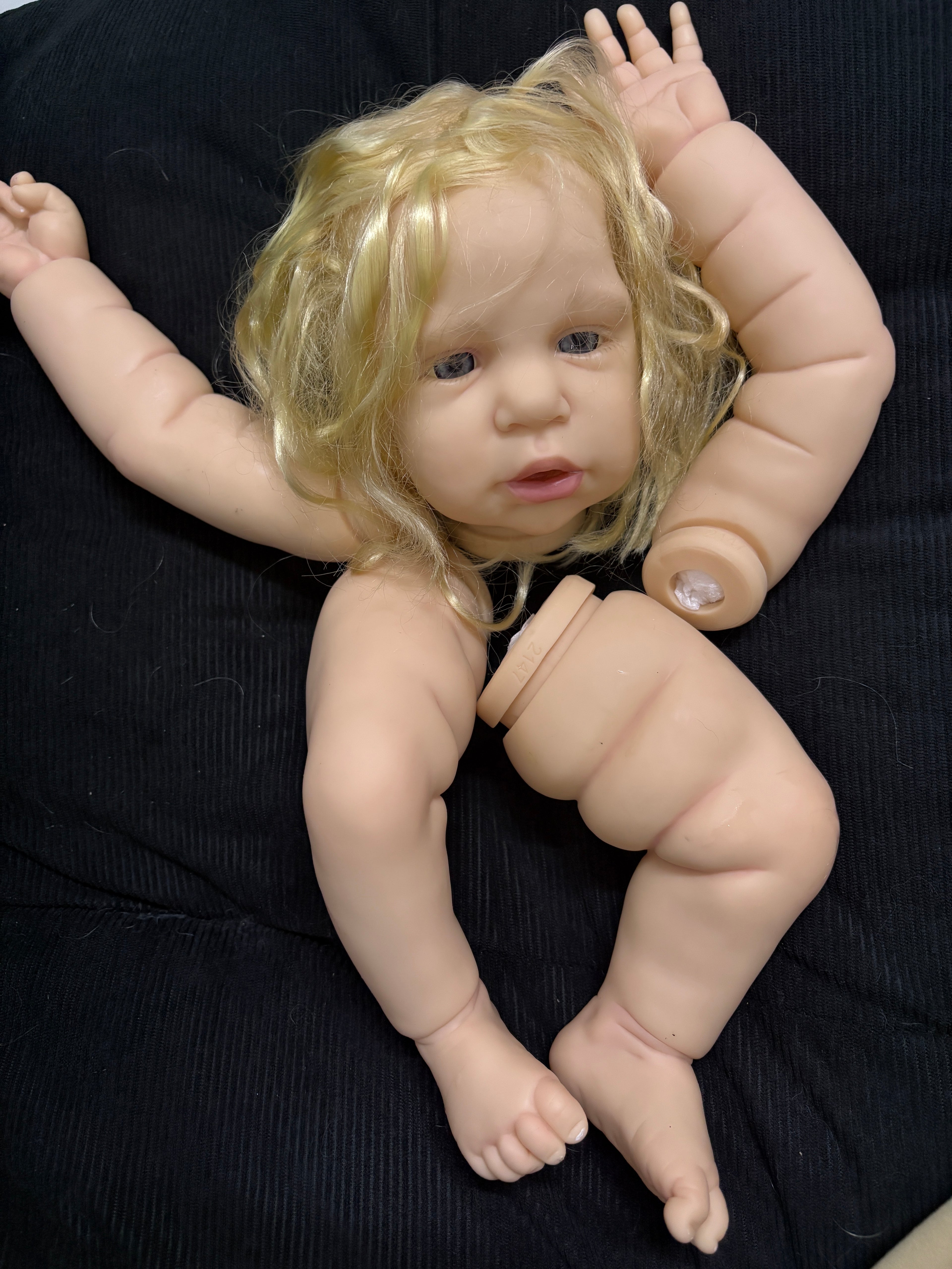 Clearance Ship in 24hours 26inch Reborn Baby Margot With Hand-rooted hair Artist Painted Kit with cloth body only 1 in stock