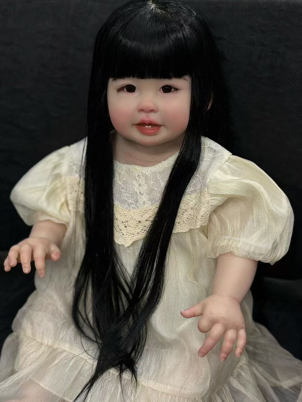 Teegan 28" Hand-Rooted Reborn Baby Doll | Realistic Toddler with Artist-Crafted Hair & 2 Free Outfits