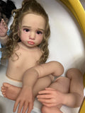 42inch Reborn Baby Aloenka With Hand-Rooted Hair Painted Kits with Connectors With Cloth Body