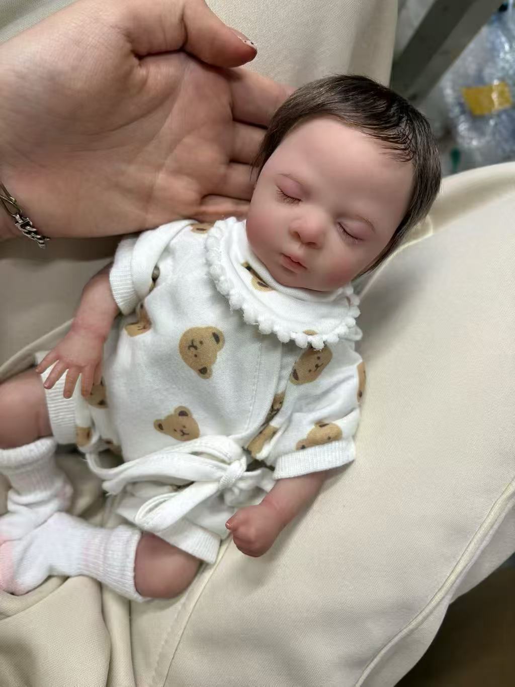 12 Inch Reborn Baby Doll Luna | Hand-Painted Genesis Heat Set Paint | Artist-Made Collectible Doll with Hand-Rooted Hair