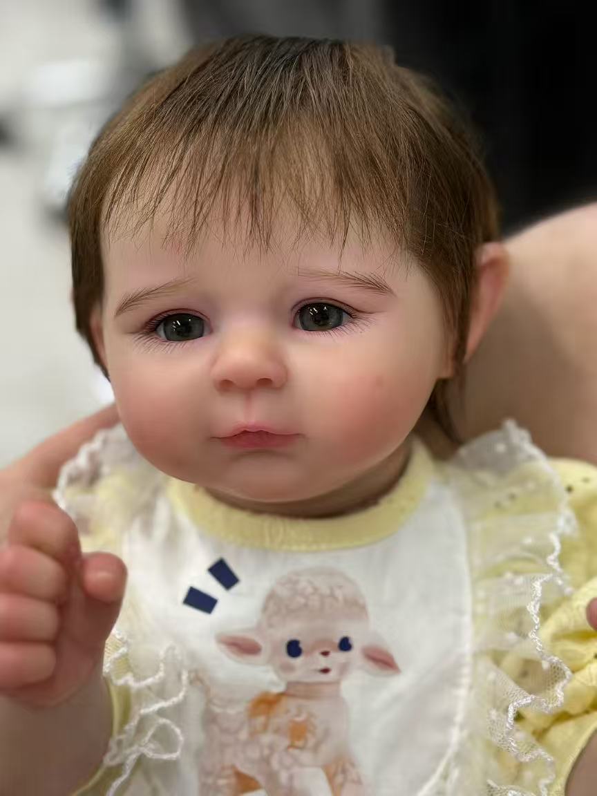 Handmade Custom Made Realistic Reborn Baby Doll Archie  - 21 Inch Lifelike Silicone Baby with Hand-Rooted Hair