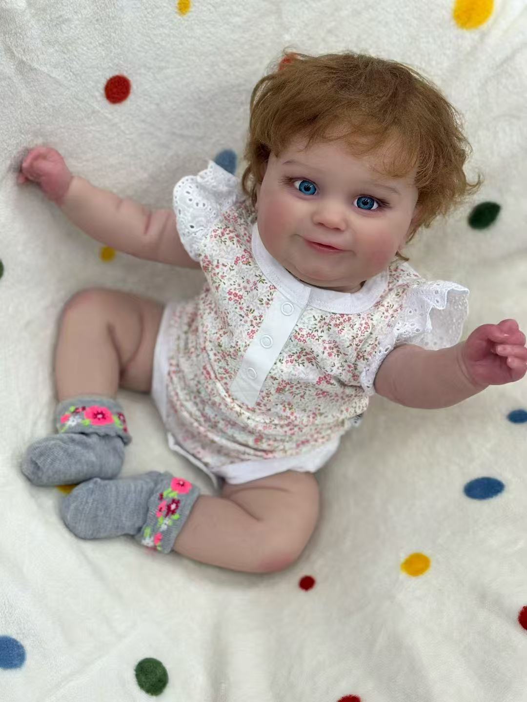 Boneca Reborn feita à mão personalizada realista Maddie - 22 polegadas bebê de silicone realista com cabelo enraizado à mão