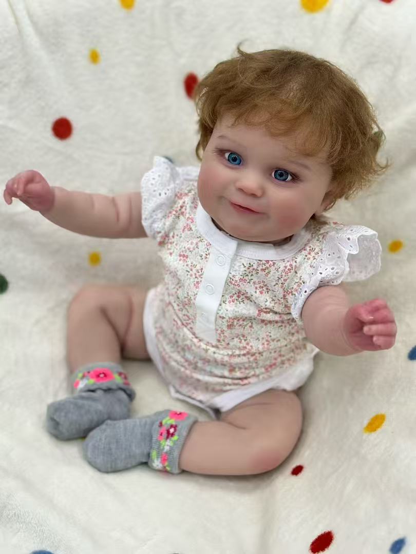 Boneca Reborn feita à mão personalizada realista Maddie - 22 polegadas bebê de silicone realista com cabelo enraizado à mão