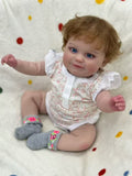 Boneca Reborn feita à mão personalizada realista Maddie - 22 polegadas bebê de silicone realista com cabelo enraizado à mão