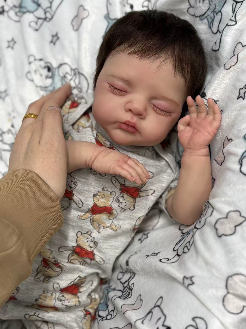 Boneca Reborn feita à mão personalizada realista Irys - 20 polegadas bebê de silicone realista com cabelo enraizado à mão