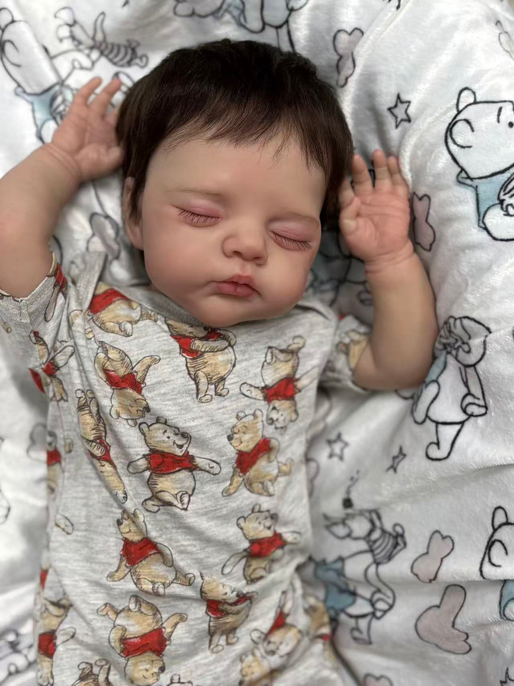 Boneca Reborn feita à mão personalizada realista Irys - 20 polegadas bebê de silicone realista com cabelo enraizado à mão