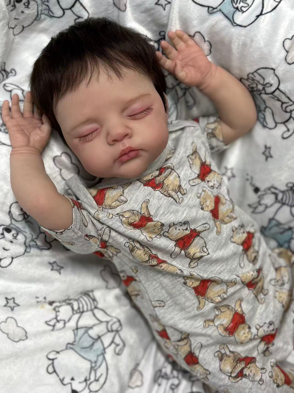 Boneca Reborn feita à mão personalizada realista Irys - 20 polegadas bebê de silicone realista com cabelo enraizado à mão