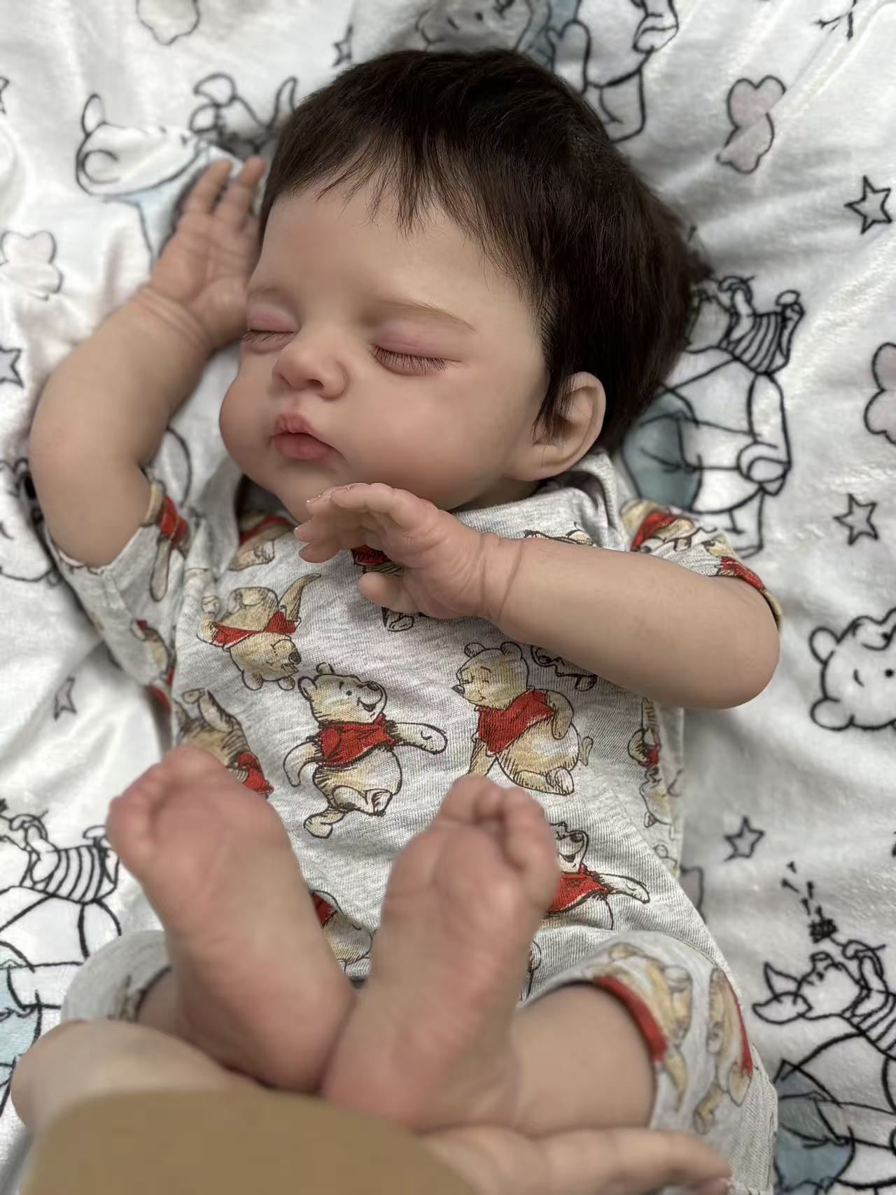 Boneca Reborn feita à mão personalizada realista Irys - 20 polegadas bebê de silicone realista com cabelo enraizado à mão