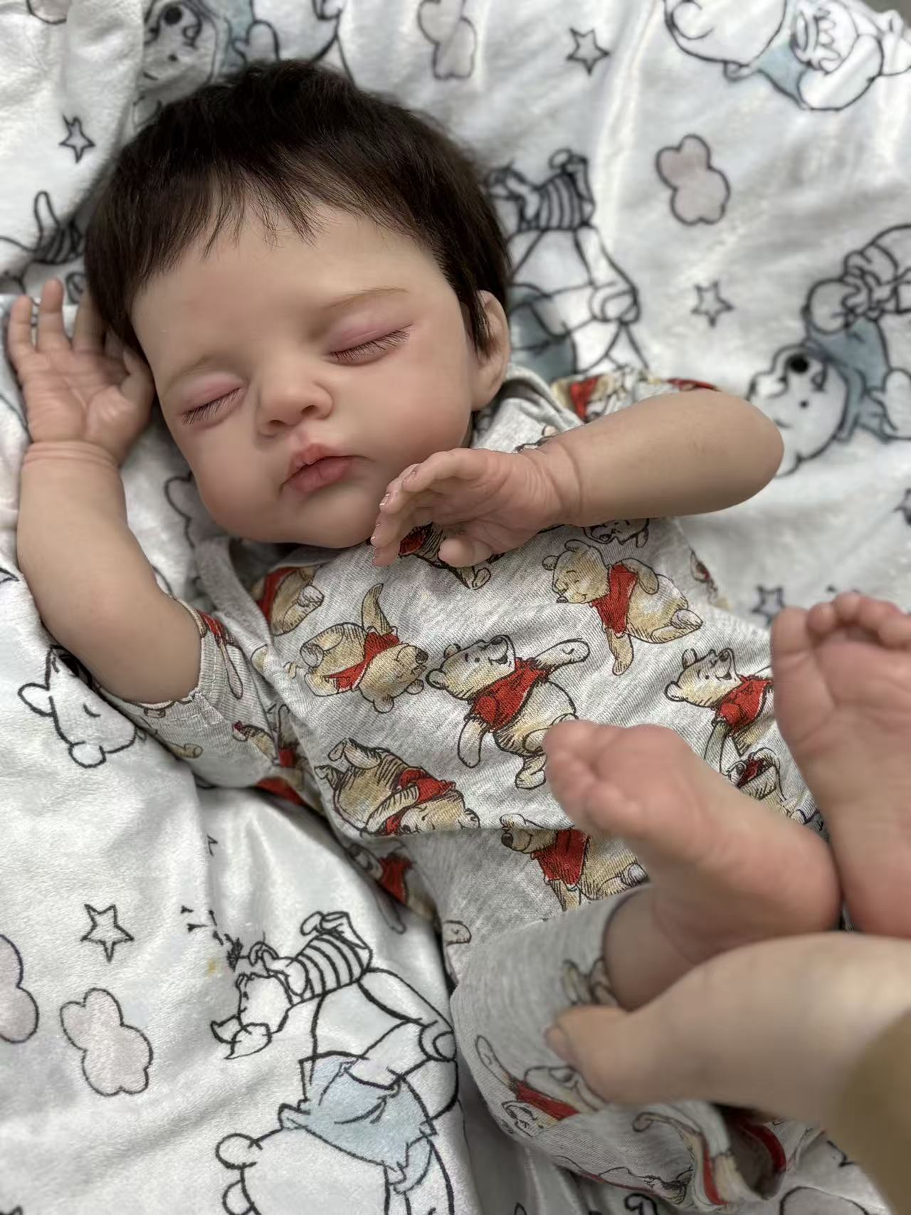 Boneca Reborn feita à mão personalizada realista Irys - 20 polegadas bebê de silicone realista com cabelo enraizado à mão