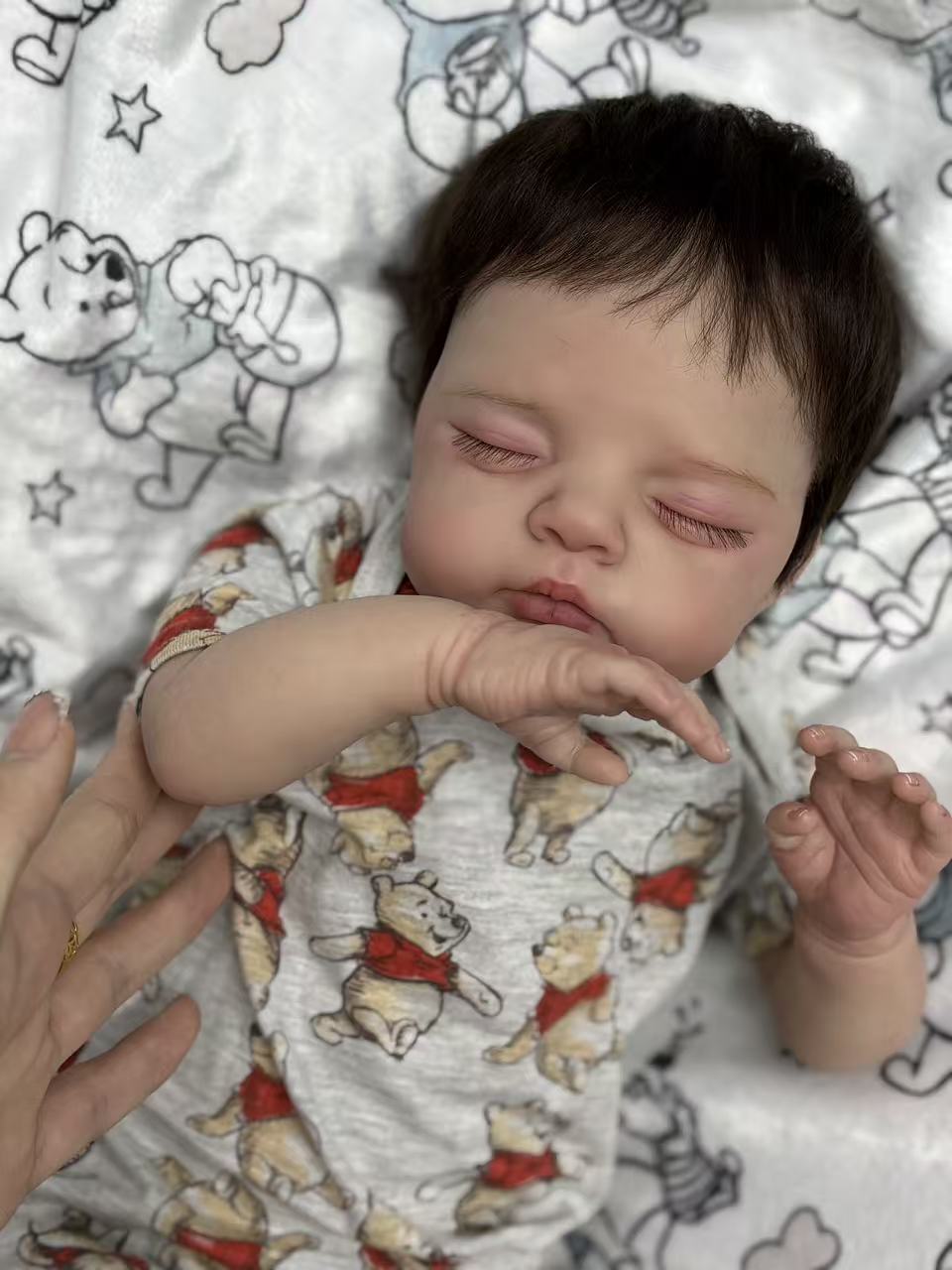 Boneca Reborn feita à mão personalizada realista Irys - 20 polegadas bebê de silicone realista com cabelo enraizado à mão