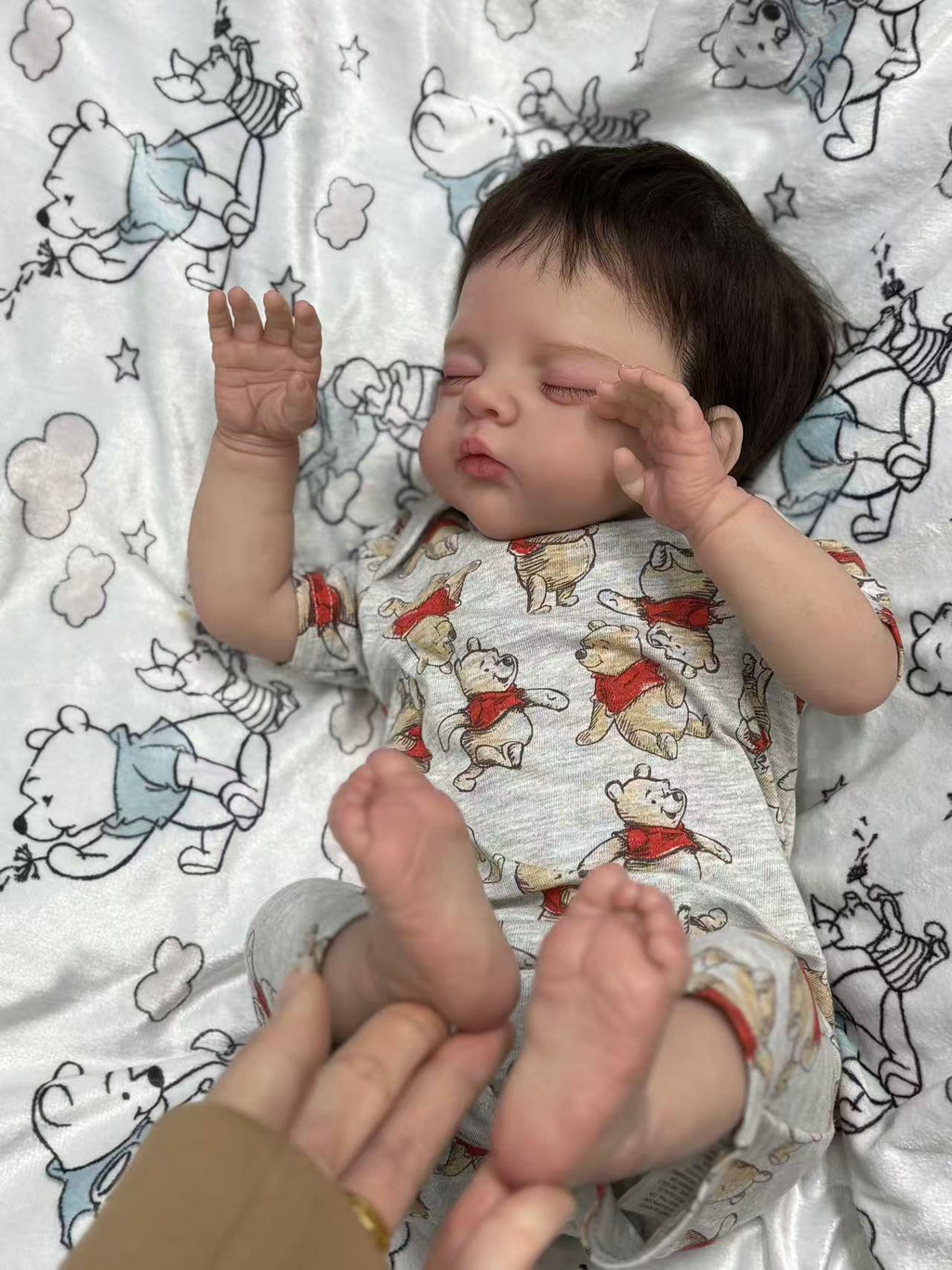 Boneca Reborn feita à mão personalizada realista Irys - 20 polegadas bebê de silicone realista com cabelo enraizado à mão