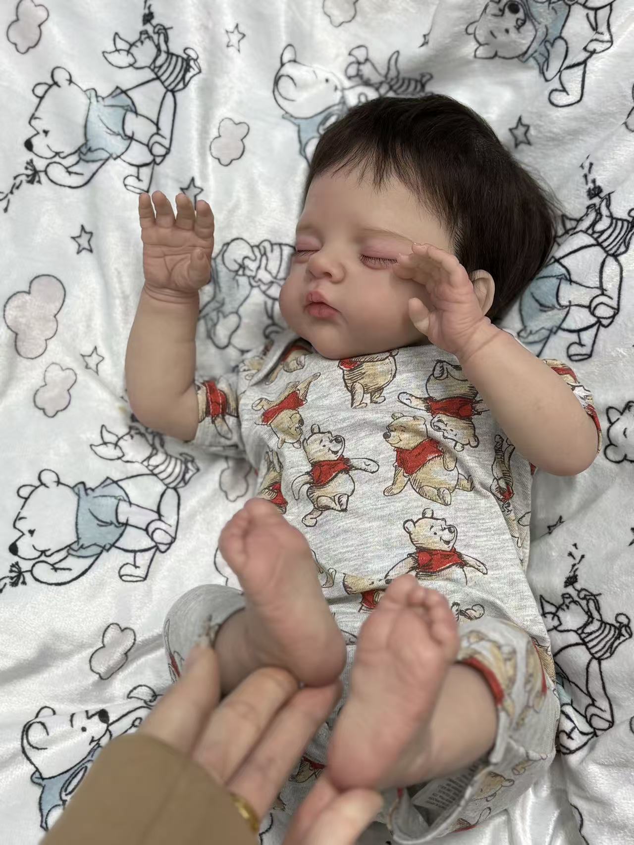 Boneca Reborn feita à mão personalizada realista Irys - 20 polegadas bebê de silicone realista com cabelo enraizado à mão