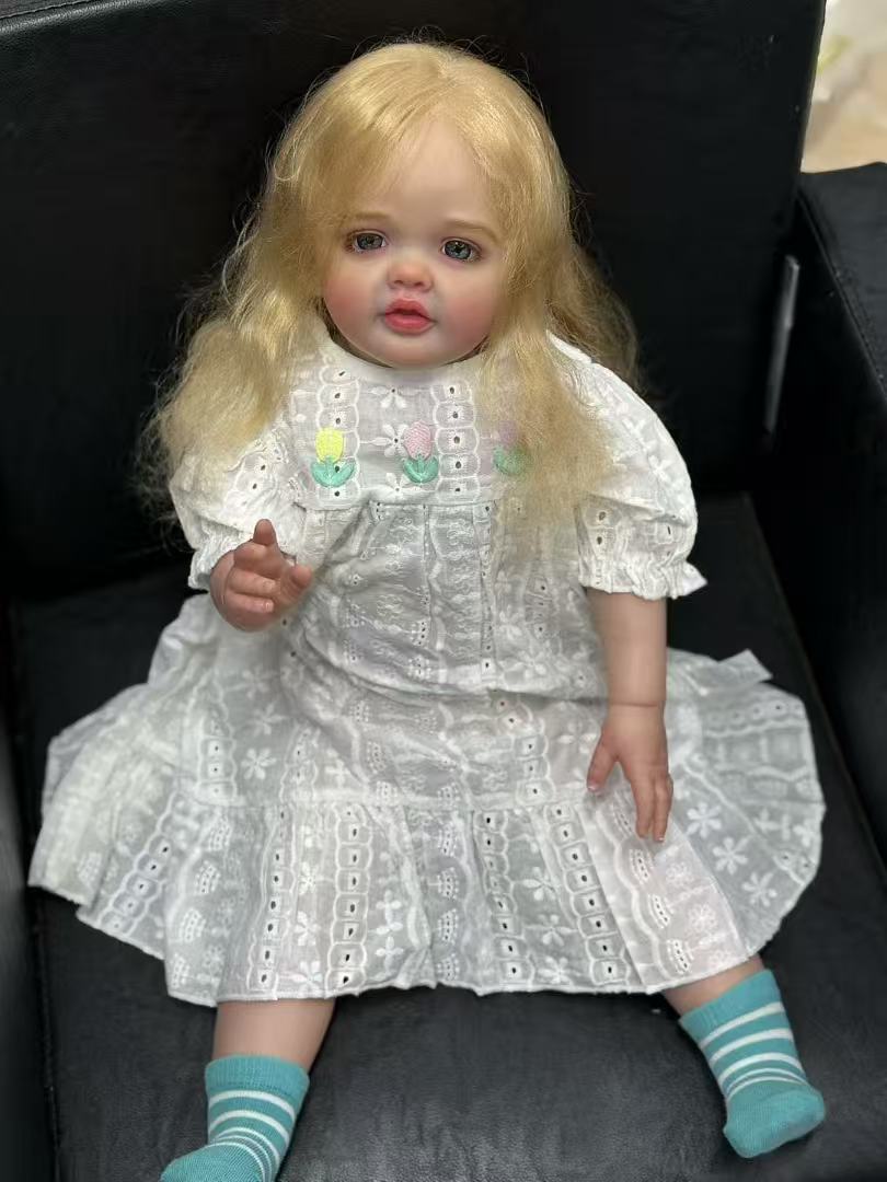 Handmade Custom Made Realistic Reborn Baby Doll Betty - 28inch Lifelike Silicone Baby with Hand-Rooted Hair