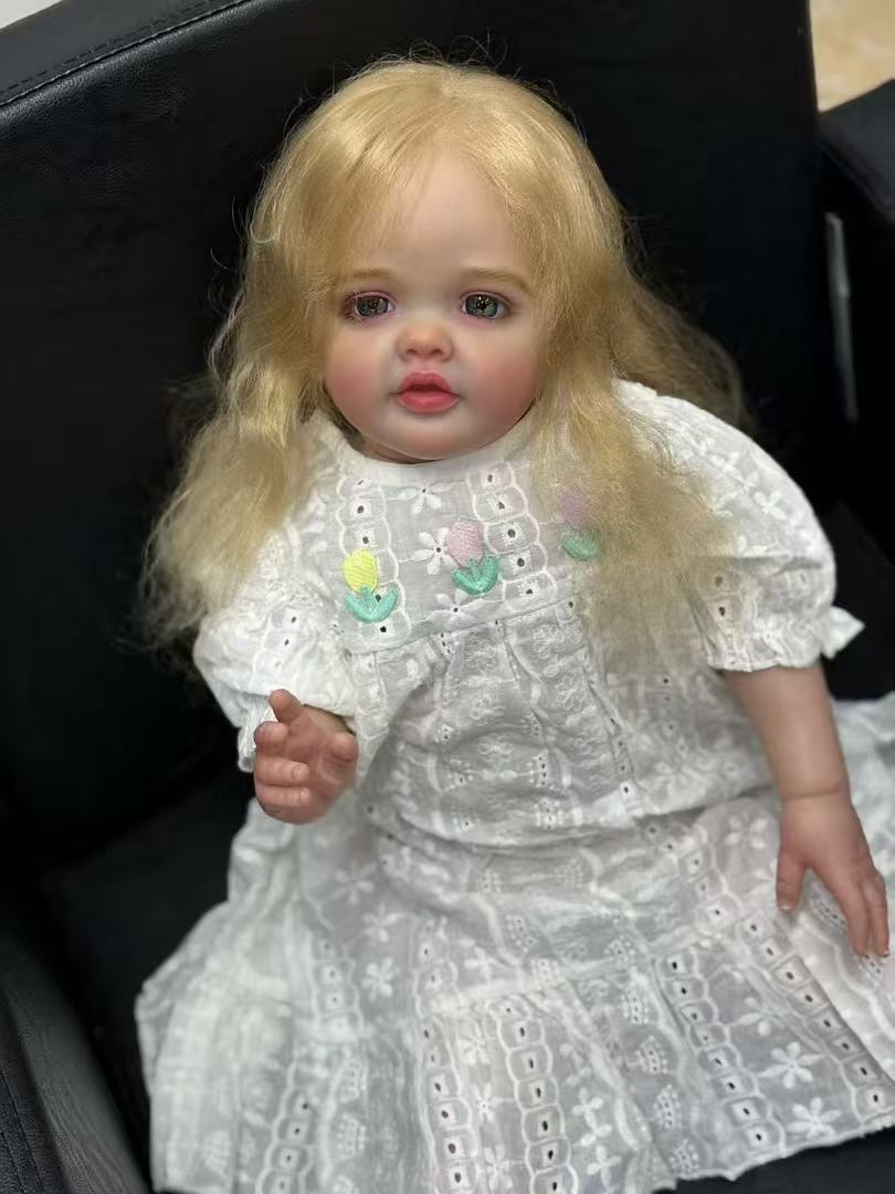 Handmade Custom Made Realistic Reborn Baby Doll Betty - 28inch Lifelike Silicone Baby with Hand-Rooted Hair