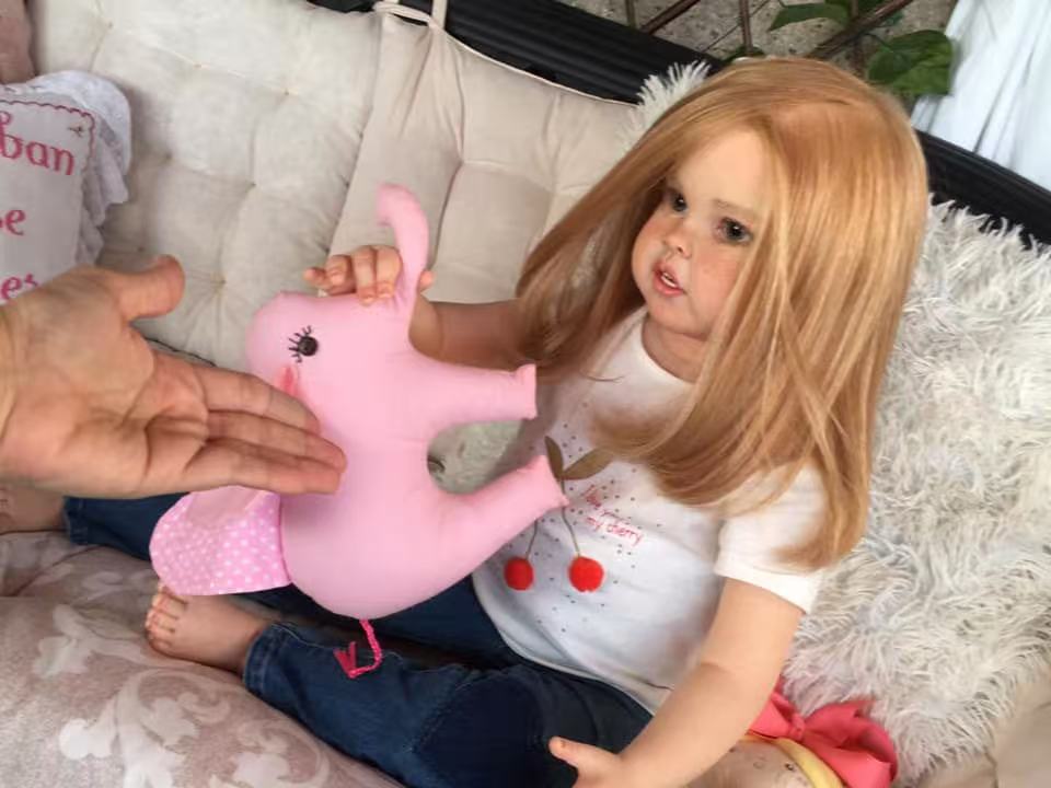 Kit de Bebê Reborn Cressida de 32 polegadas não pintado com corpo de pano e conectores