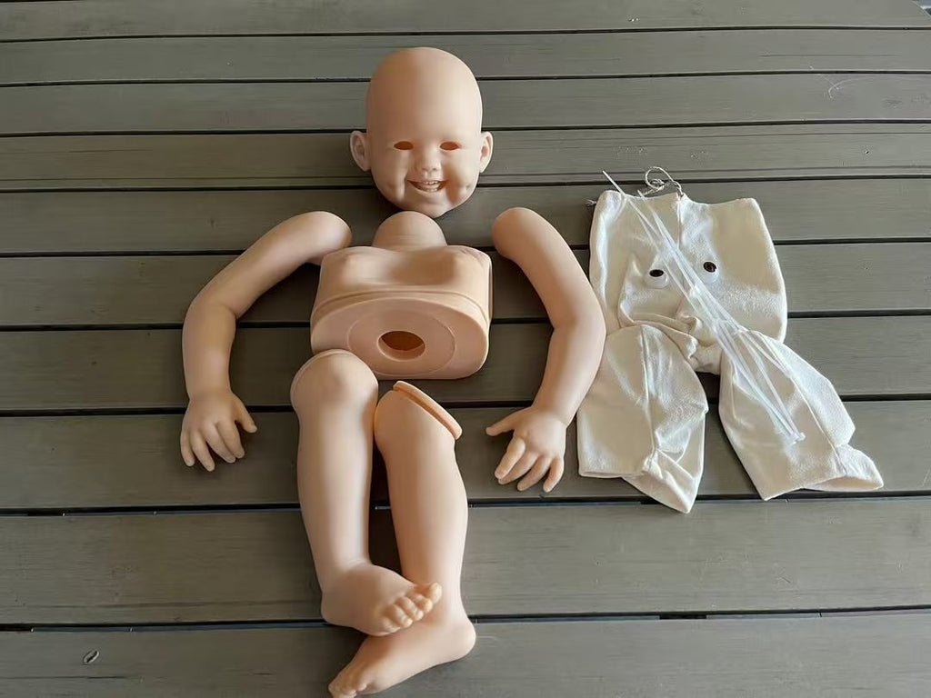 32inch Reborn Baby Dimple Unpainted Kit  With Cloth Body With Connectors Clearance