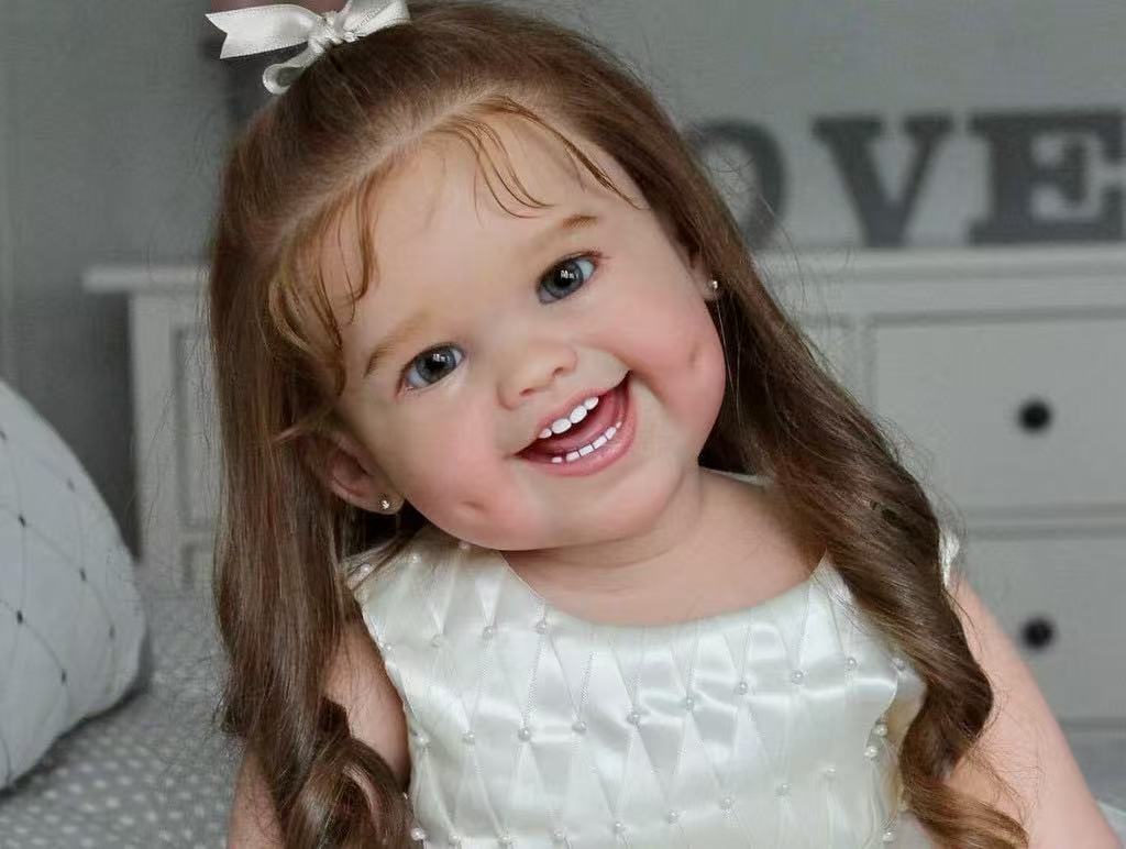 32inch Reborn Baby Dimple Unpainted Kit  With Cloth Body With Connectors Clearance