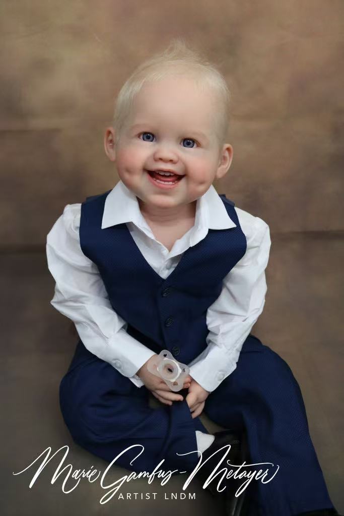 32inch Reborn Baby Dimple Unpainted Kit  With Cloth Body With Connectors Clearance