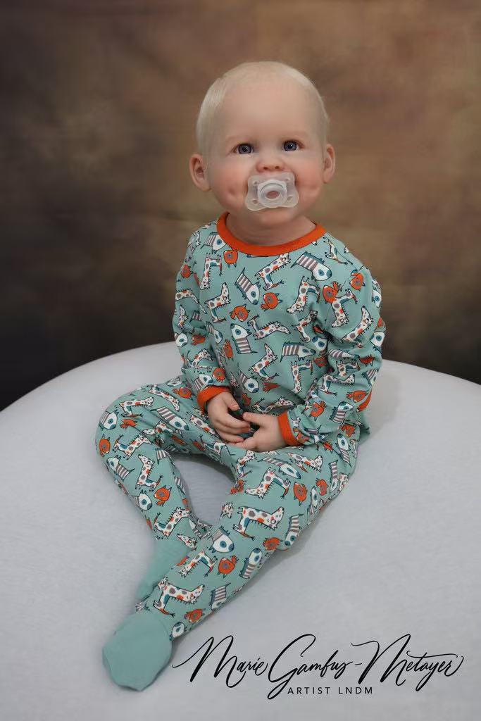 32inch Reborn Baby Dimple Unpainted Kit  With Cloth Body With Connectors Clearance