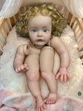 clearance  Ship in 24hours 24inch Reborn Baby Susue With Hand-rooted hair Artist Painted Kit with cloth body only 1 in stock