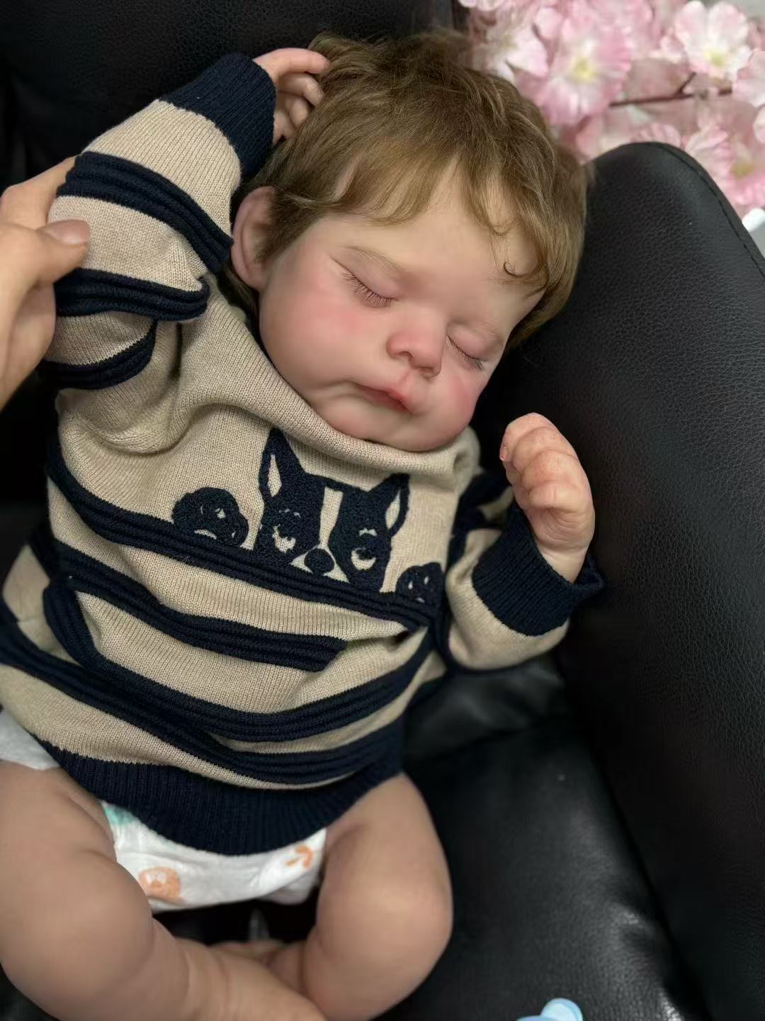 Bebê Reborn de 21 polegadas Eric com cabelo enraizado à mão, feito por artista, disponível agora