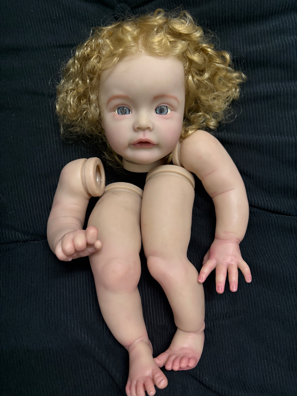 clearance  Ship in 24hours 24inch Reborn Baby Susue With Hand-rooted hair Artist Painted Kit with cloth body only 1 in stock