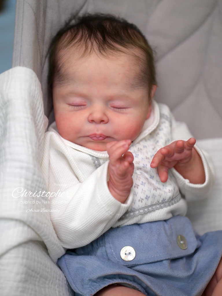 Christopher Reborn Vinyl Doll Unpainted Kit by Nikki Johnston 19-20"