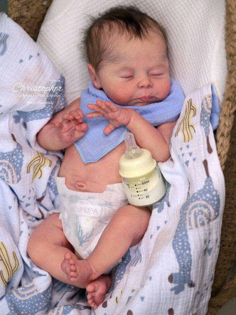 Christopher Reborn Vinyl Doll Unpainted Kit by Nikki Johnston 19-20"