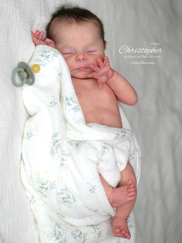 Christopher Reborn Vinyl Doll Unpainted Kit by Nikki Johnston 19-20"