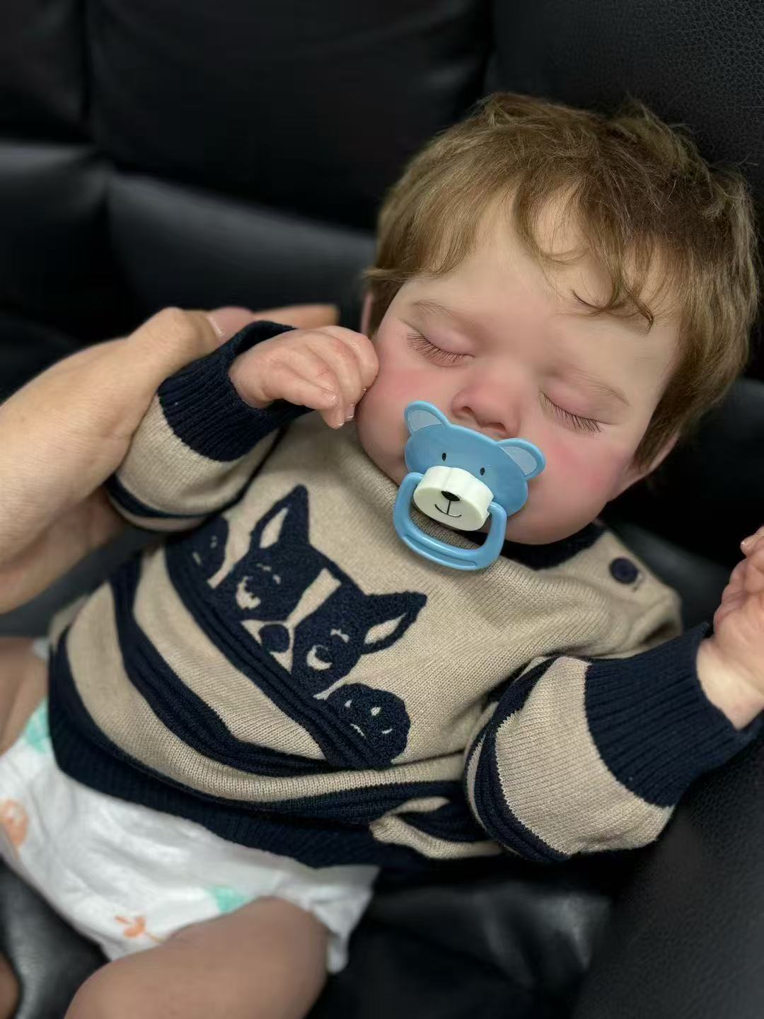 Bebê Reborn de 21 polegadas Eric com cabelo enraizado à mão, feito por artista, disponível agora