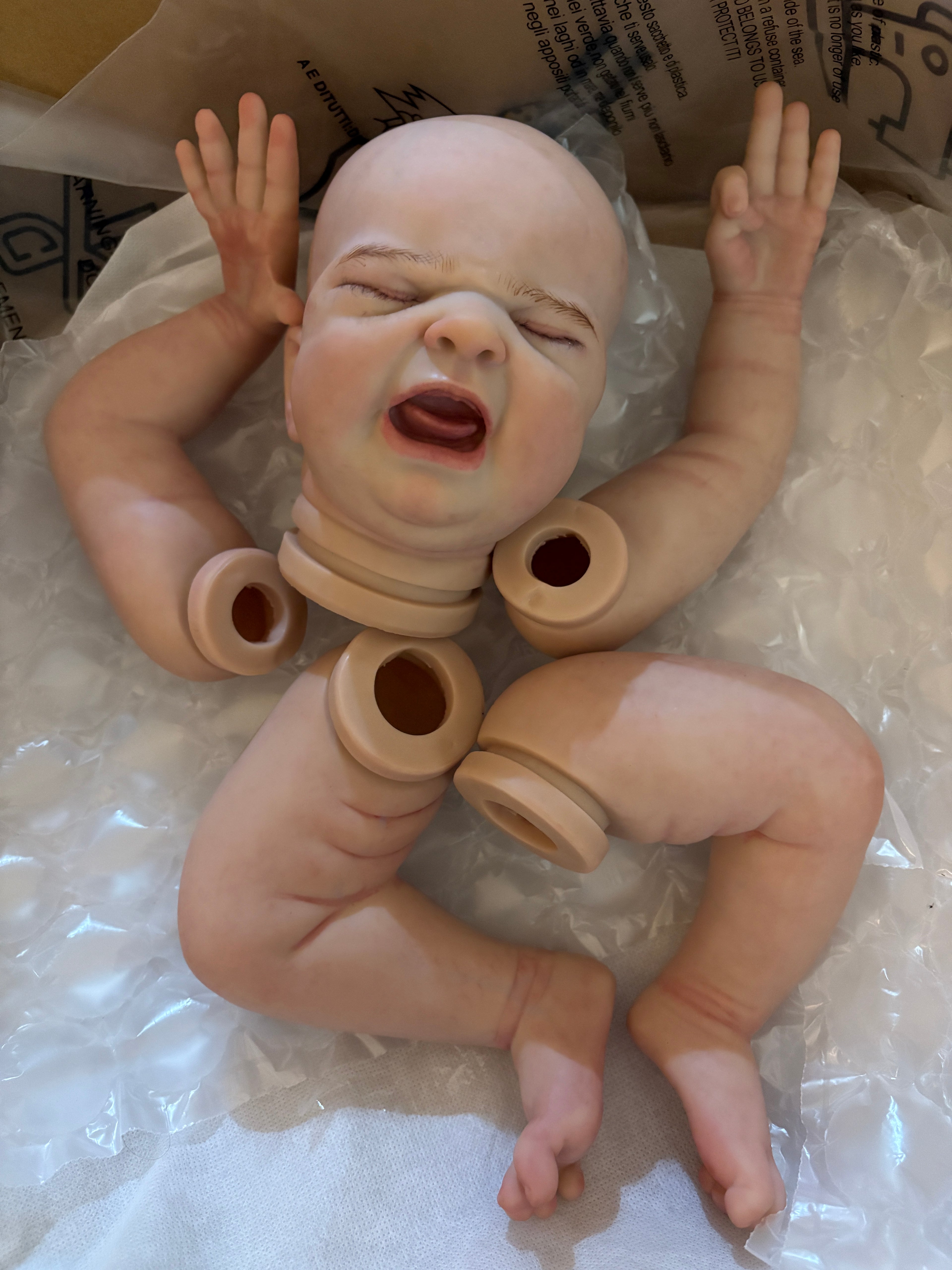 in stock Clearance 21inch Reborn Baby Mary‘s First Cry Genesis Painted With Cloth body Artist Work