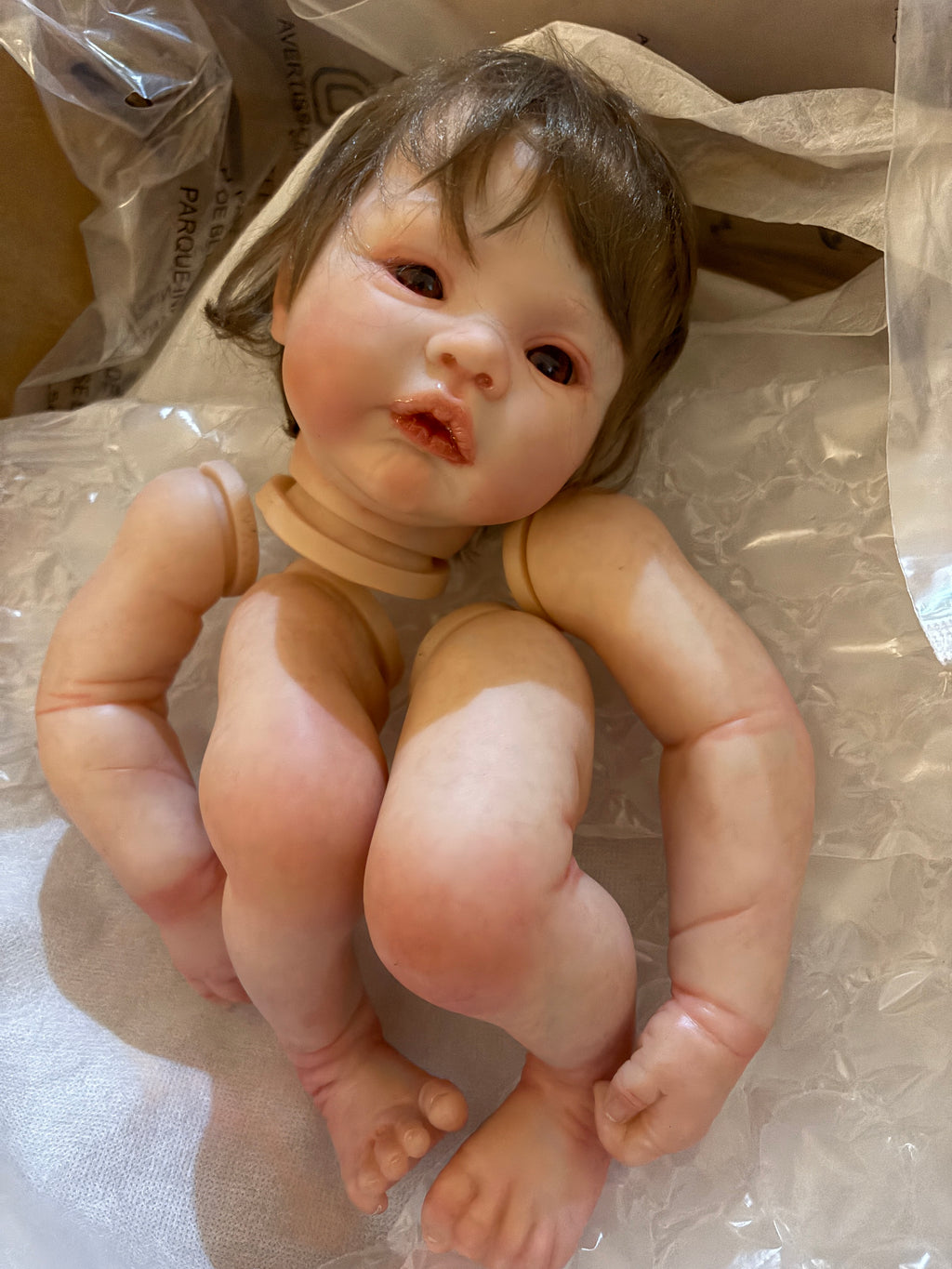 In Stock18inch Reborn Baby Alexis Genesis Painted with Cloth body Hand-Rooted Hair｜Artist Work Clearance