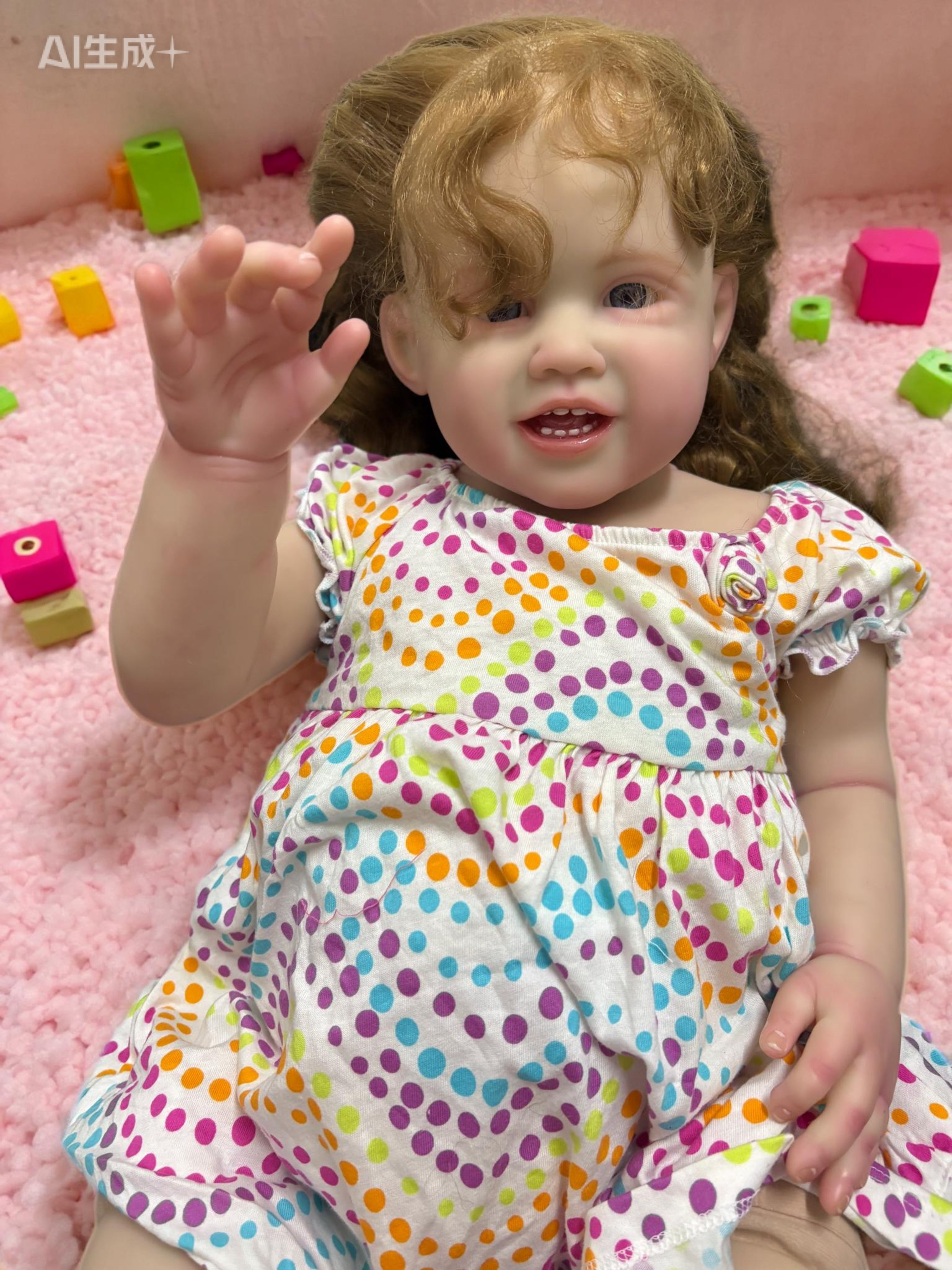 Clearance Ship in 24hours32 inch Reborn Baby Mia With Hand-rooted hair Artist Painted Kit with cloth body only 1 in stock