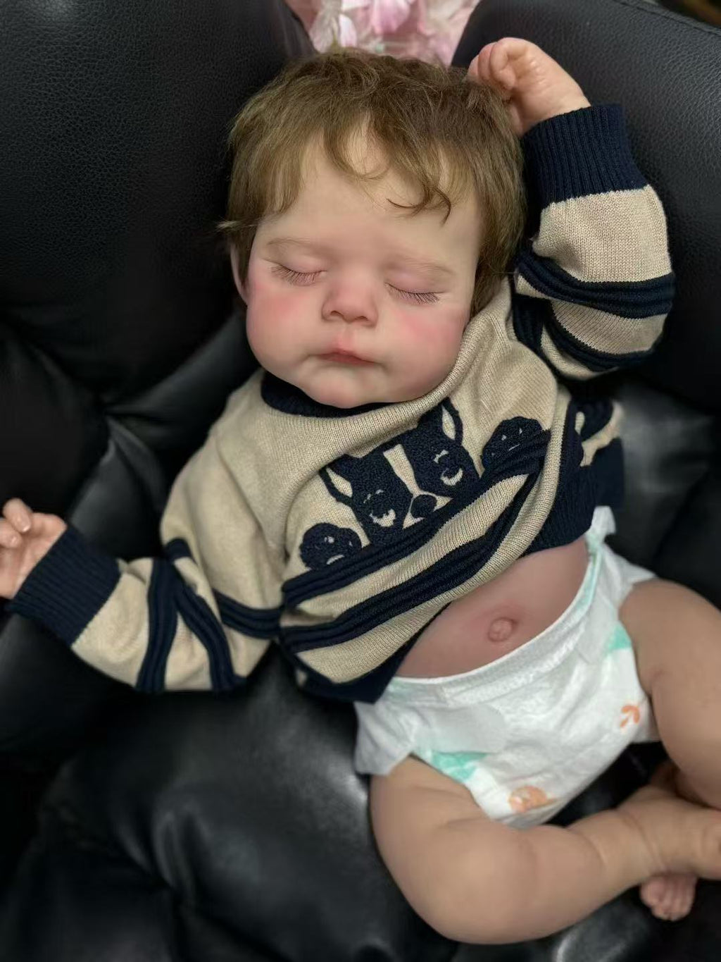 Bebê Reborn de 21 polegadas Eric com cabelo enraizado à mão, feito por artista, disponível agora