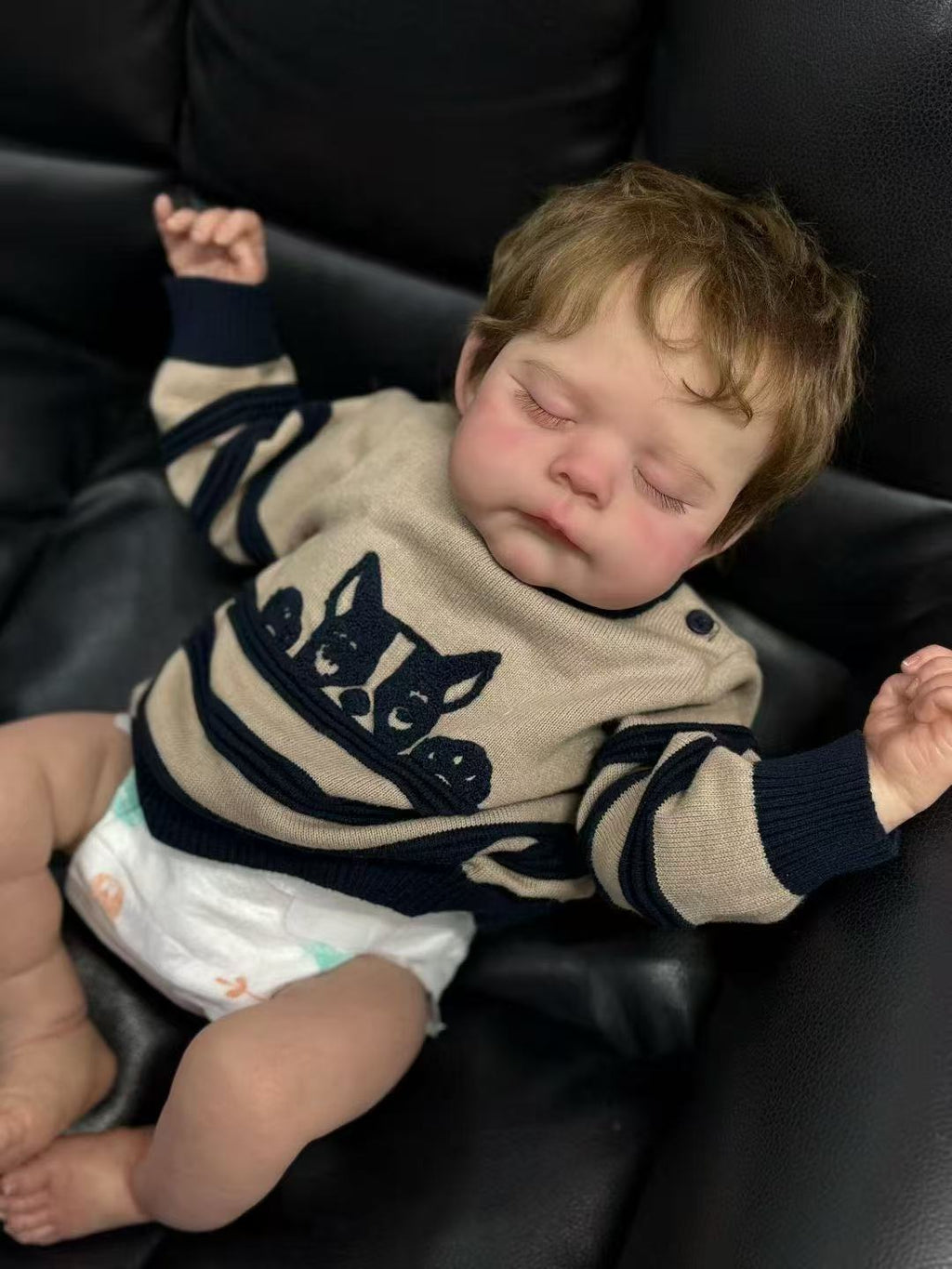 Bebê Reborn de 21 polegadas Eric com cabelo enraizado à mão, feito por artista, disponível agora