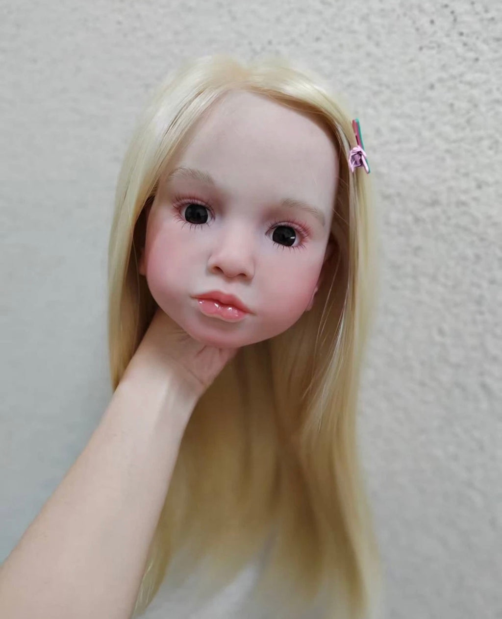 Artist Genesis Painted Kits 43inch Reborn Baby Aloenka/Gabriella with hand-rooted Hair with connectors with cloth body