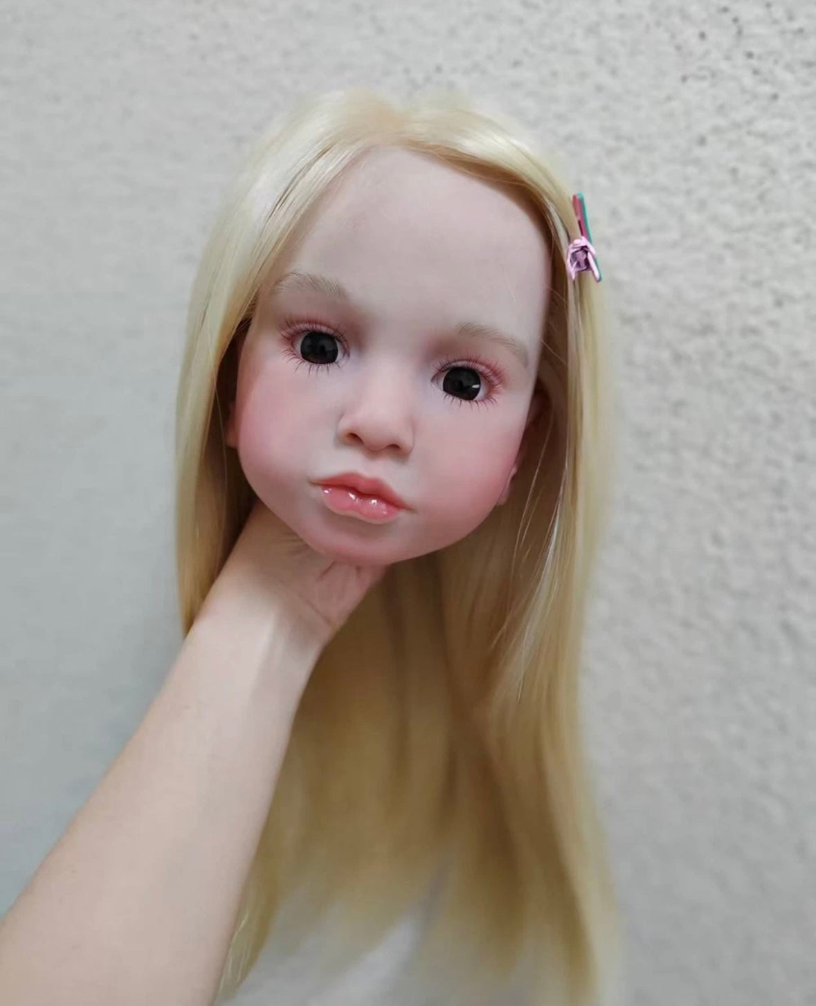 Artist Genesis Painted Kits 43inch Reborn Baby Aloenka/Gabriella with hand-rooted Hair with connectors with cloth body