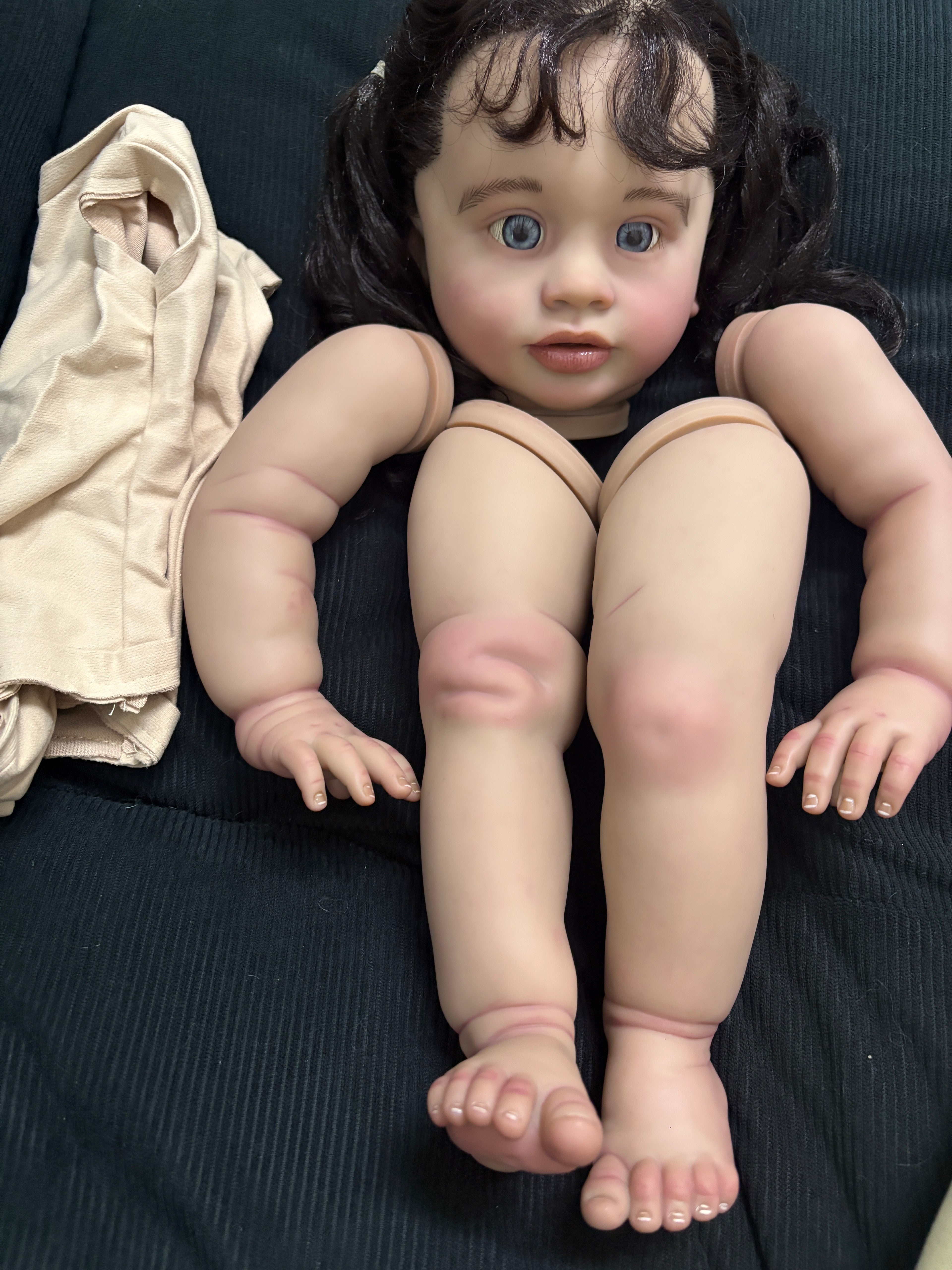 Clearance Ship in 24hours 26inch Reborn Baby Pippa With Hand-rooted hair Artist Painted Kit with cloth body only 1 in stock