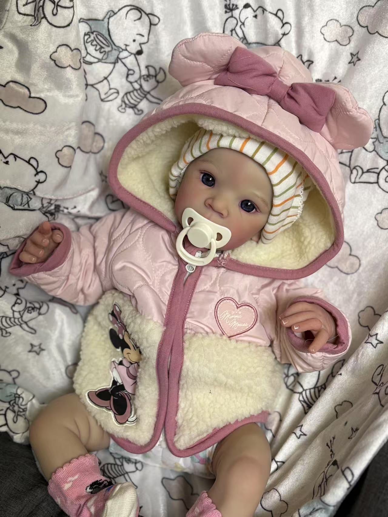 Clearance 18inch Reborn Baby Zaza Finished Doll with cute dress Artist Genesis Painted