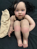 Clearance Ship in 24hours 24inch Reborn Baby Lottie With Hand-rooted hair Artist Painted Kit with cloth body only 1 in stock