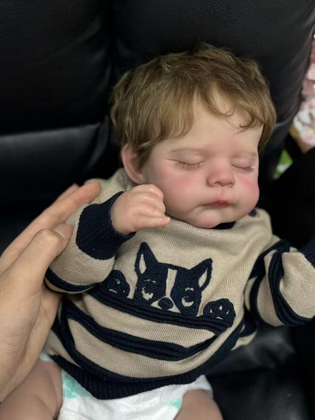 Bebê Reborn de 21 polegadas Eric com cabelo enraizado à mão, feito por artista, disponível agora